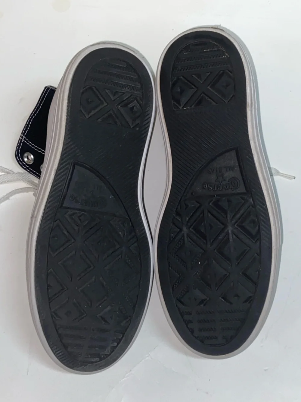 Converse Chuck Taylor All Star Black and White High-Top Platform Sneaker 568497C - Picture 8 of 11